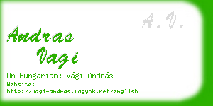 andras vagi business card